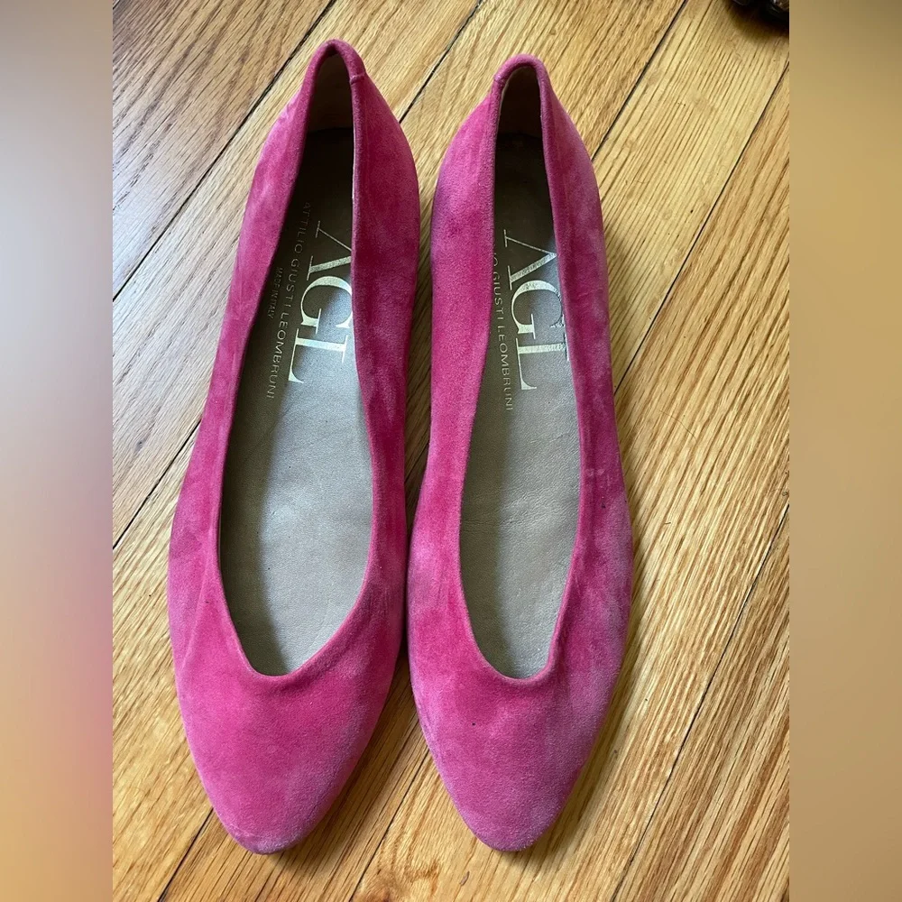 Attilio Giusti Leombruni Pink Ballet Flats - Picture 1 of 4